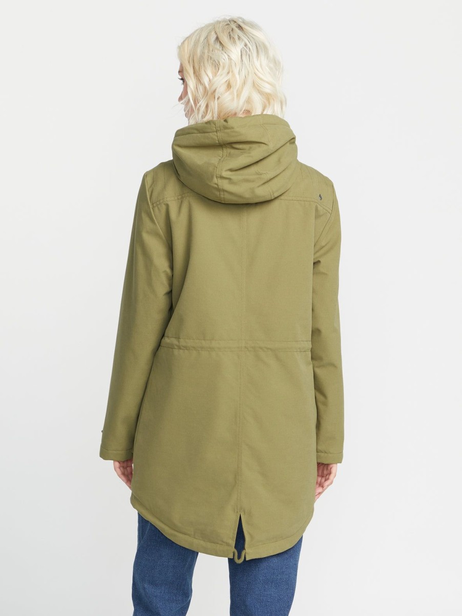 Women Volcom Hiking | Walk On By 5K Parka Jacket Moss