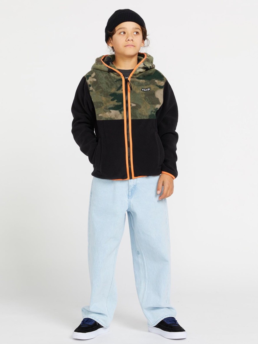 Boys Volcom Jackets & Vests | Big Boys Polar Fleece Zip Jacket Camouflage