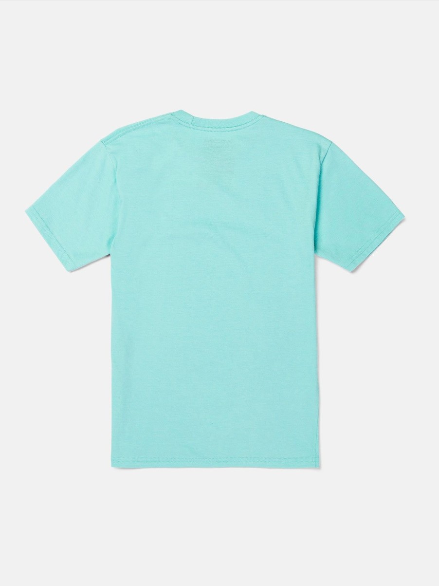 Boys Volcom T-Shirts & Tanks | Big Boys Circle Stone Short Sleeve Tee Crete Blue