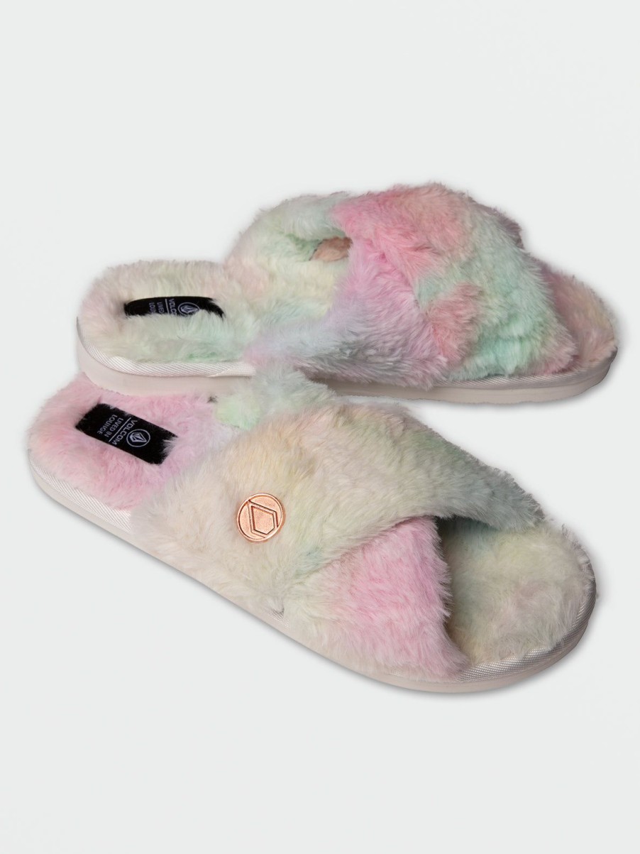 Women Volcom Slippers | Lived In Lounge Slippers Tie Dye