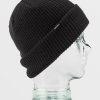 Men Volcom Beanies | Sweep Lined Beanie Black