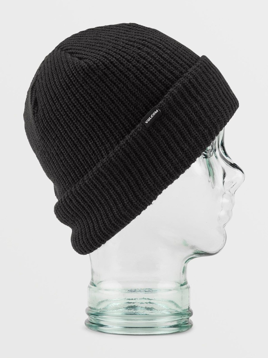 Men Volcom Beanies | Sweep Lined Beanie Black