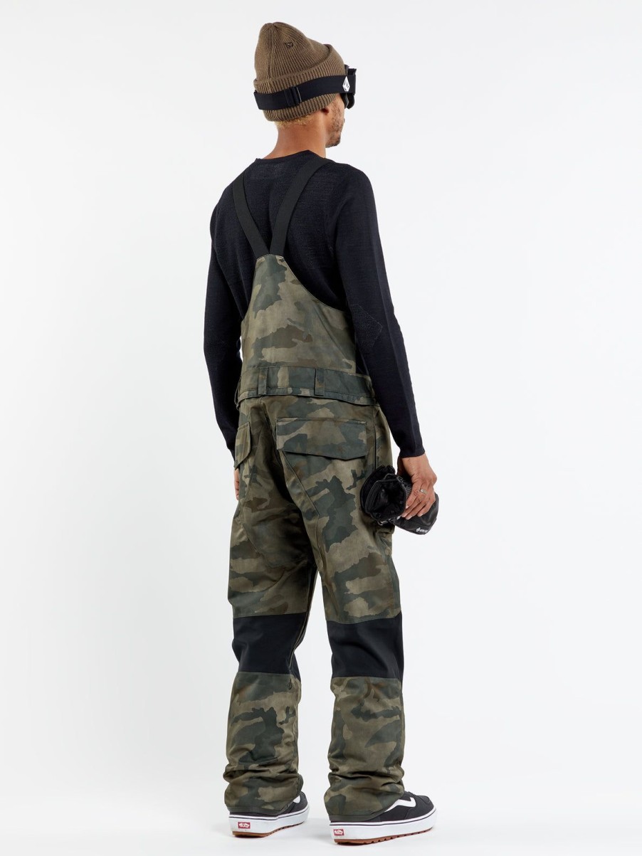 Men Volcom Pants | Mens Roan Bib Overalls Cloudwash Camo