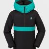 Kids Volcom Jackets | Kids Sluff Insulated Pullover Black