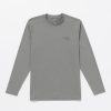 Men Volcom Mountain Biking | Stone Pistol Long Sleeve Upf 50 Rashguard Heather Grey