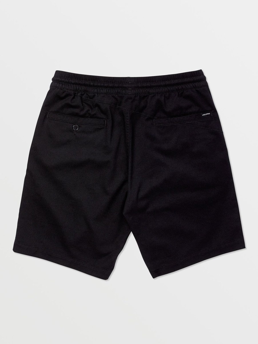 Men Volcom Shorts | Frickin Elastic Waist Shorts Black