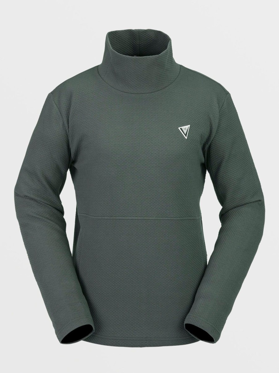 Women Volcom Hoodies & Sweatshirts | Womens Tech Pullover Fleece Eucalyptus