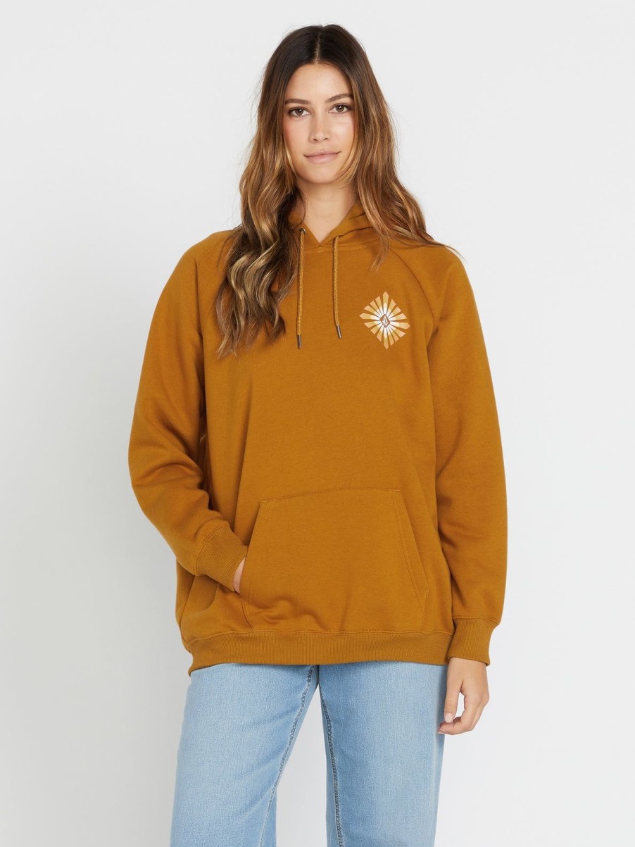 Women Volcom Hoodies & Sweatshirts | Truly Stoked Boyfriend Pullover Bronze