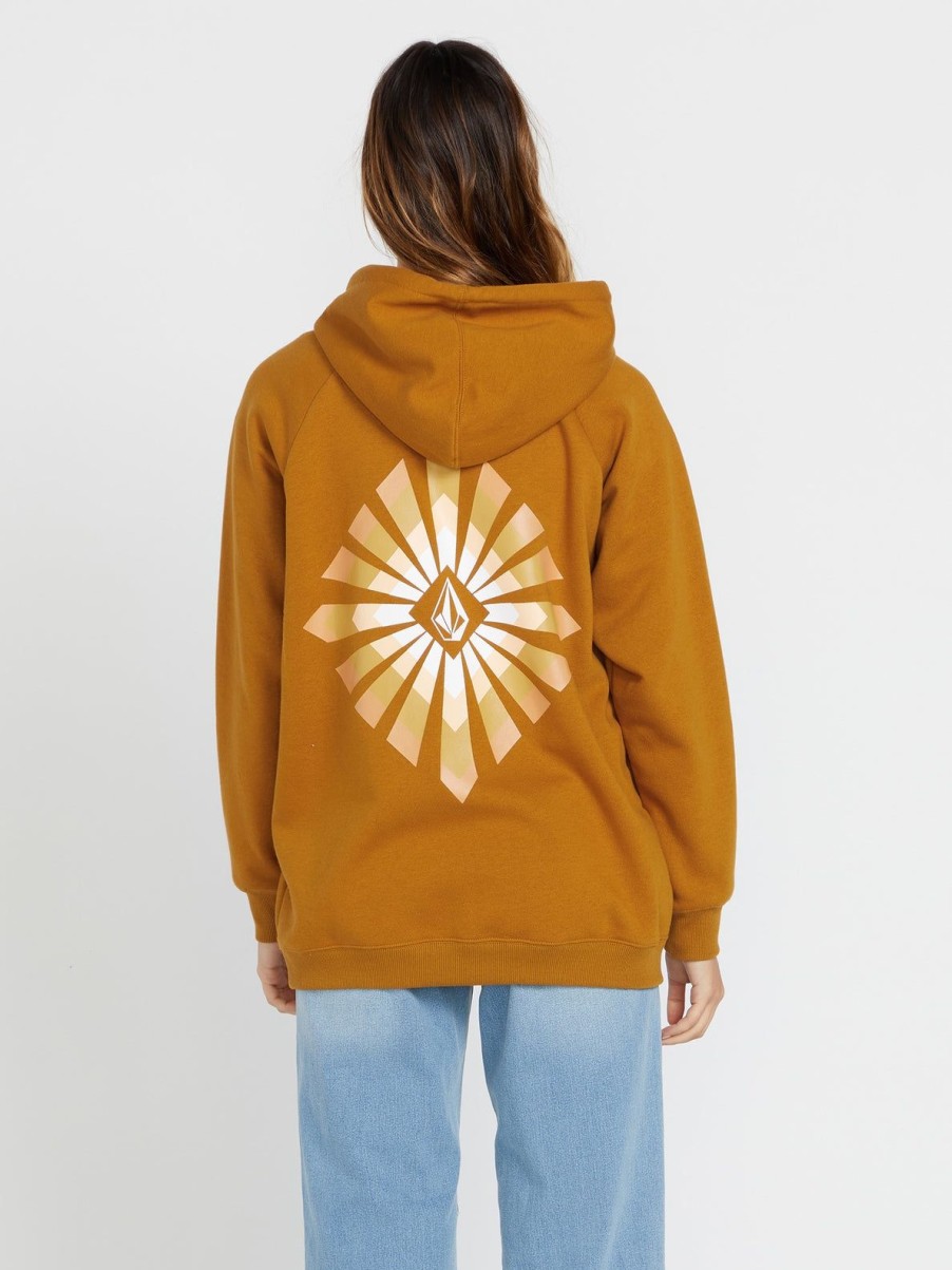 Women Volcom Hoodies & Sweatshirts | Truly Stoked Boyfriend Pullover Bronze