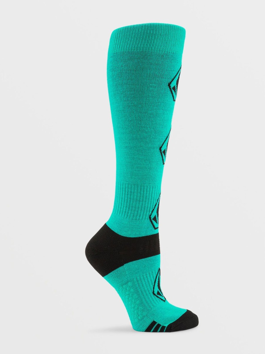 Women Volcom Accessories | Womens Sherwood Socks Vibrant Green