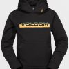 Kids Volcom Layering | Kids Riding Fleece Pullover Black