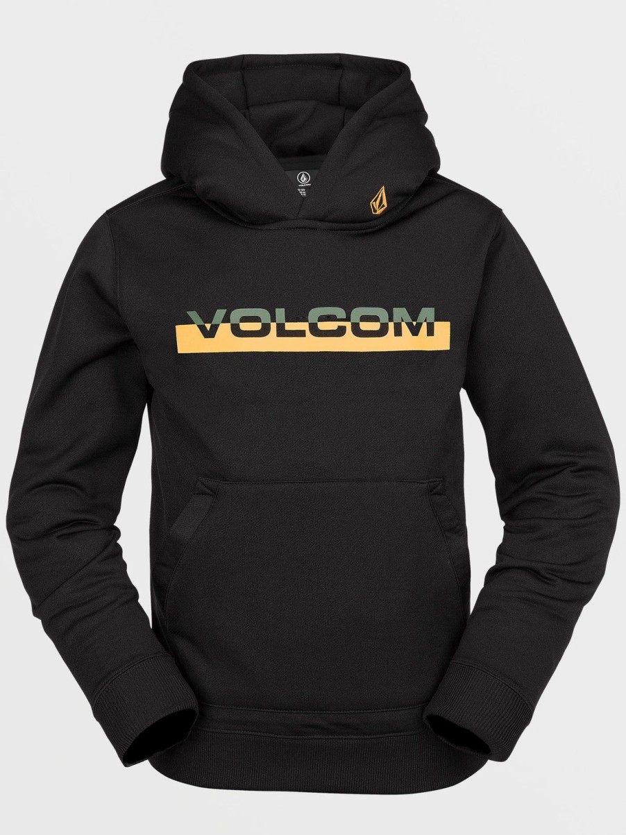 Kids Volcom Layering | Kids Riding Fleece Pullover Black