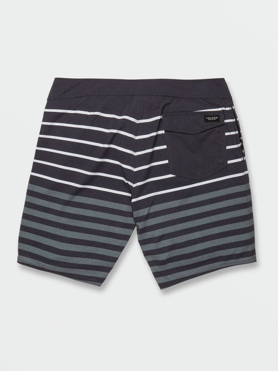 Men Volcom Boardshorts & Trunks | Quarta Static Mod-Tech Trunks Black