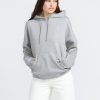 Women Volcom Hoodies & Sweatshirts | Stone Heart Ii Hoodie Heather Grey