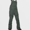 Women Volcom Pants | Womens Elm Stretch Gore Bib Overalls Eucalyptus