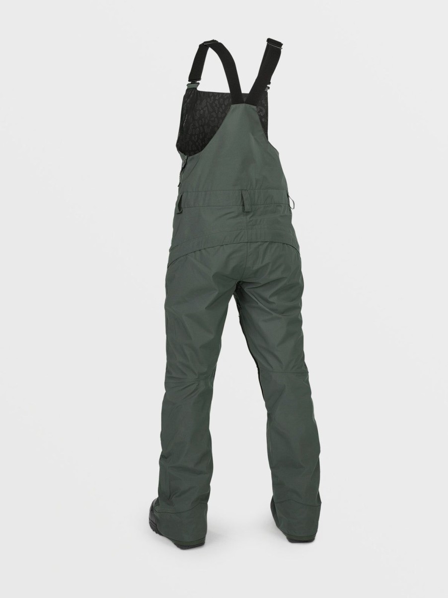 Women Volcom Pants | Womens Elm Stretch Gore Bib Overalls Eucalyptus