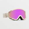 Men Volcom Accessories | Attunga Goggle - Khakiest/Sand/Chrome+Bl Pink