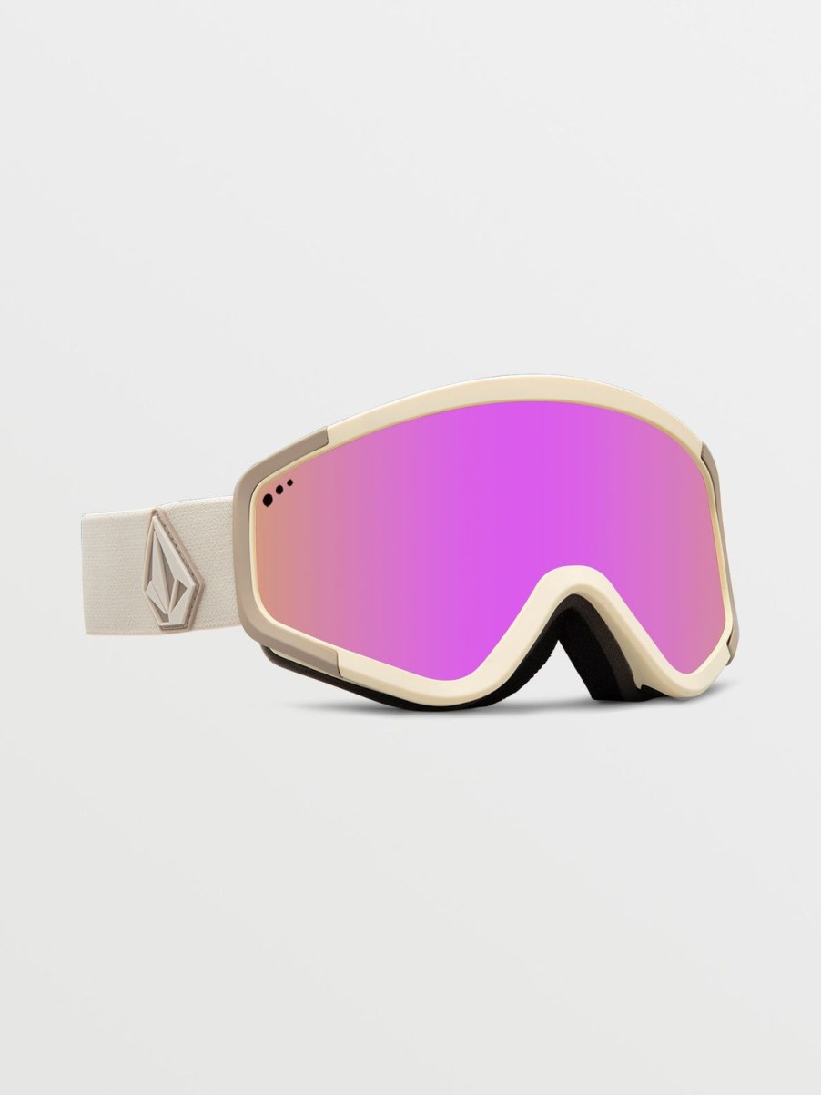 Men Volcom Accessories | Attunga Goggle - Khakiest/Sand/Chrome+Bl Pink