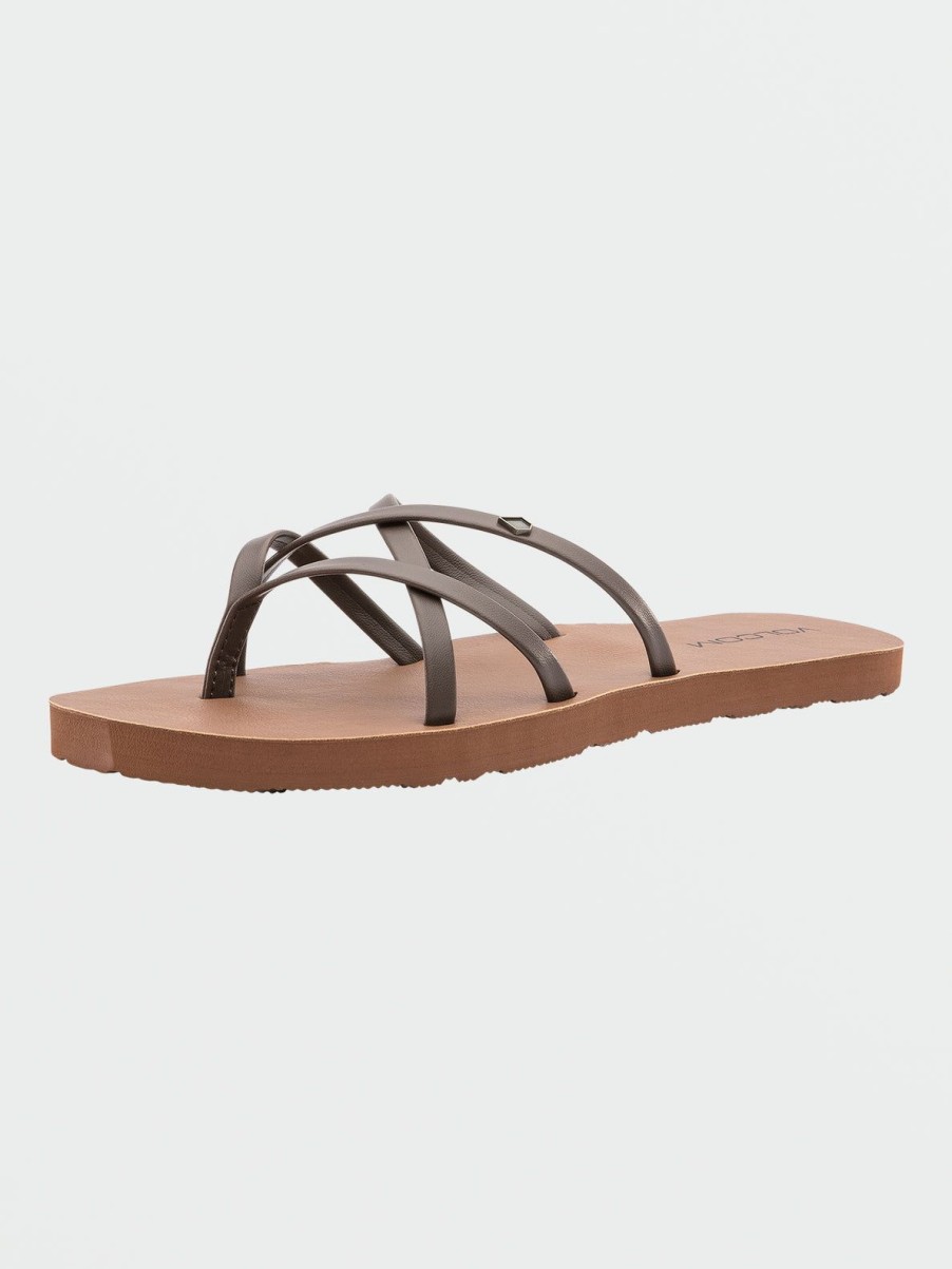 Women Volcom Sandals | New School Ii Sandals Brown