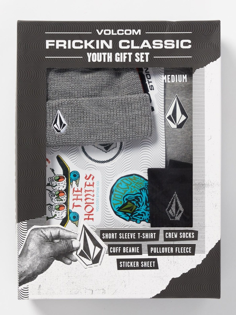 Girls Volcom | Kids 2023 Frickin Classic Gift Set Heather Grey