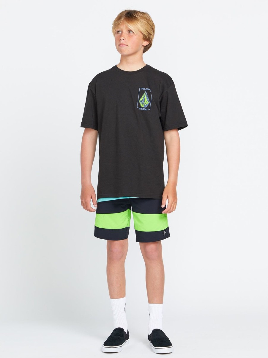 Kids Volcom Boardshorts & Trunks | Big Boys Marine Time Mod Liberator Boardshorts Crete Blue