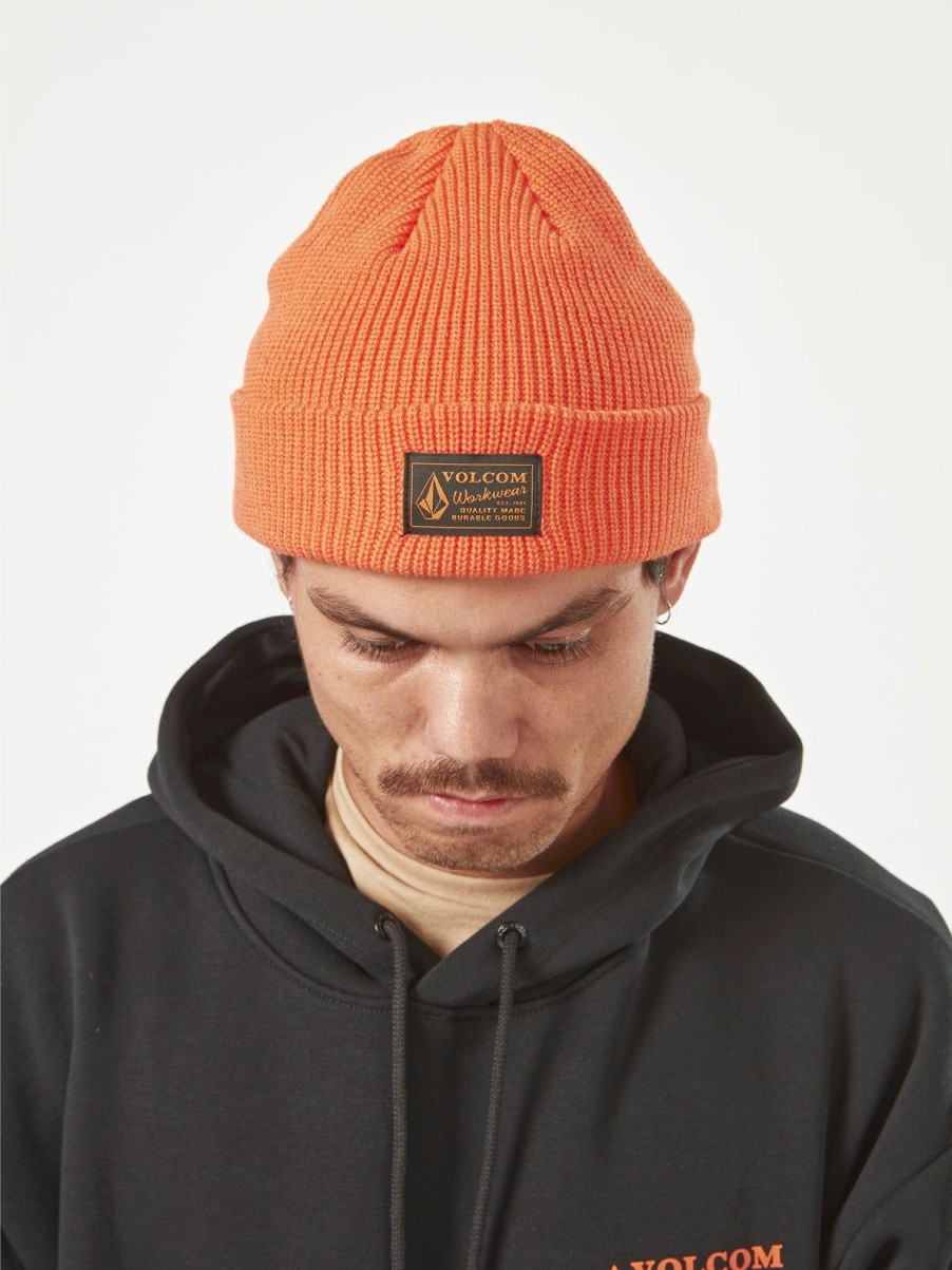 Men Volcom Hats & Beanies | Volcom Workwear Beanie Orange