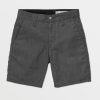 Boys Volcom Shorts | Little Boys Frickin Chino Shorts Charcoal Heather