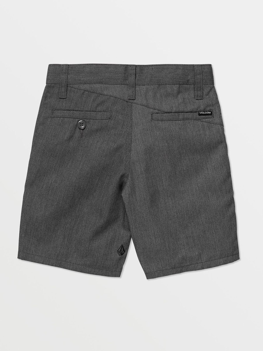 Boys Volcom Shorts | Little Boys Frickin Chino Shorts Charcoal Heather