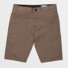 Men Volcom Golf | Frickin Modern Stretch Chino Shorts Mushroom