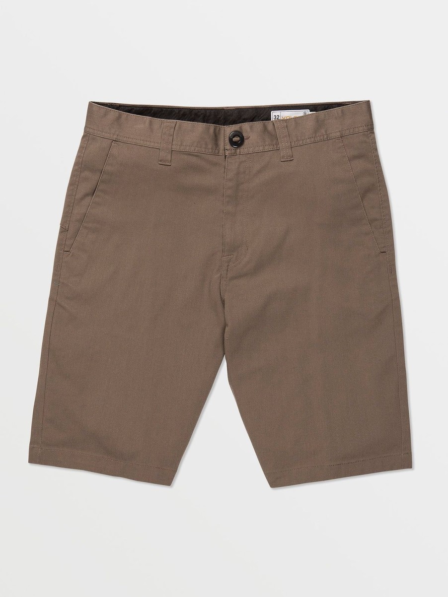 Men Volcom Golf | Frickin Modern Stretch Chino Shorts Mushroom