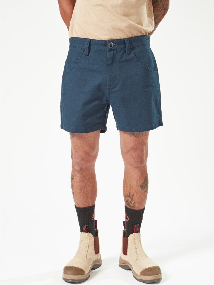 Men Volcom Shorts | Volcom Workwear Bevel Work Shorts Navy