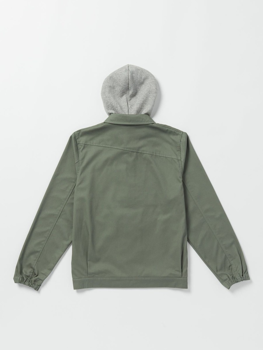 Men Volcom Jackets | Korman Hood Jacket Agave