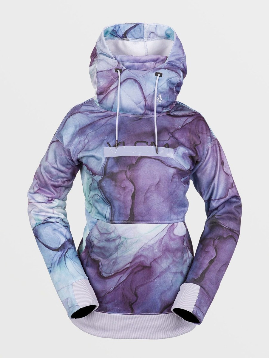 Women Volcom Layering | Womens Riding Hydro Hoodie Glacier Ink