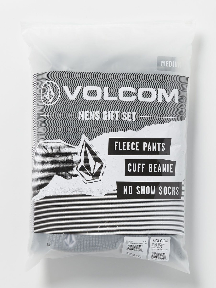 Men Volcom Pants | Mens 2023 No Service Lounge Gift Set Heather Grey