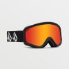 Kids Volcom Accessories | Attunga Youth Goggle - Matte Black Stone/Chrome+Bl Red