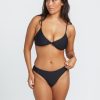 Women Volcom Bikinis | Simply Seamless V-Neck Bikini Top Black