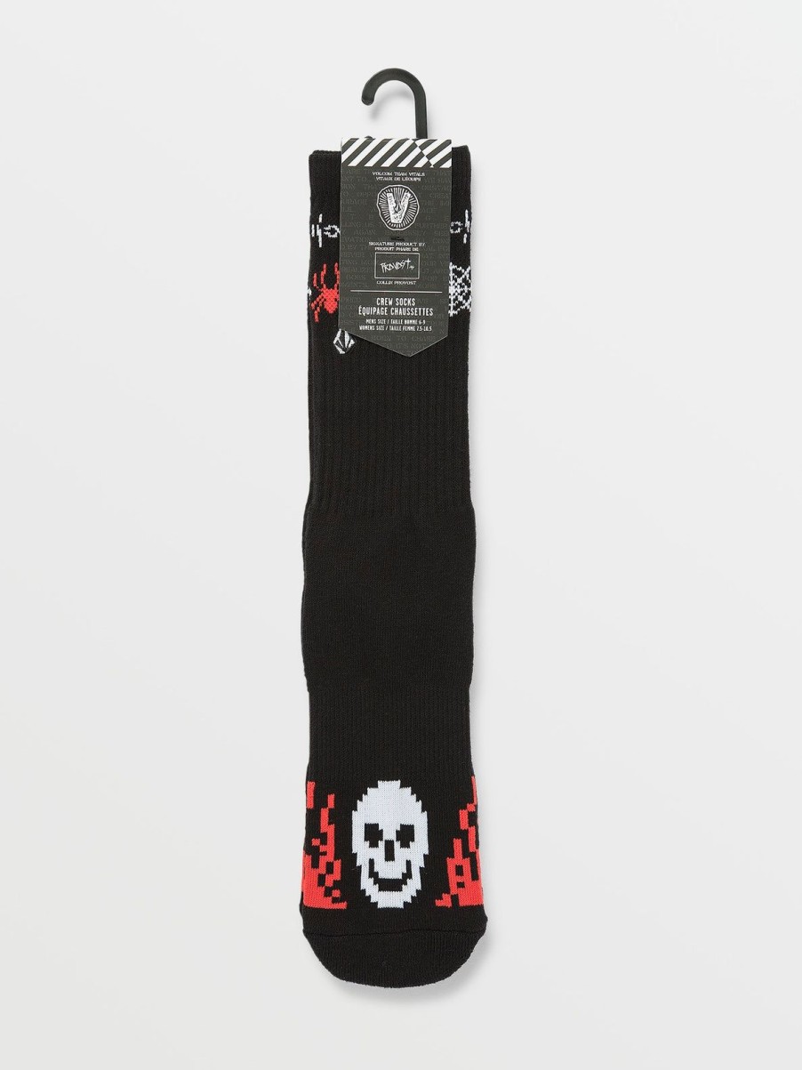 Men Volcom Skate Vitals | Skate Vitals Collin Provost Socks Black