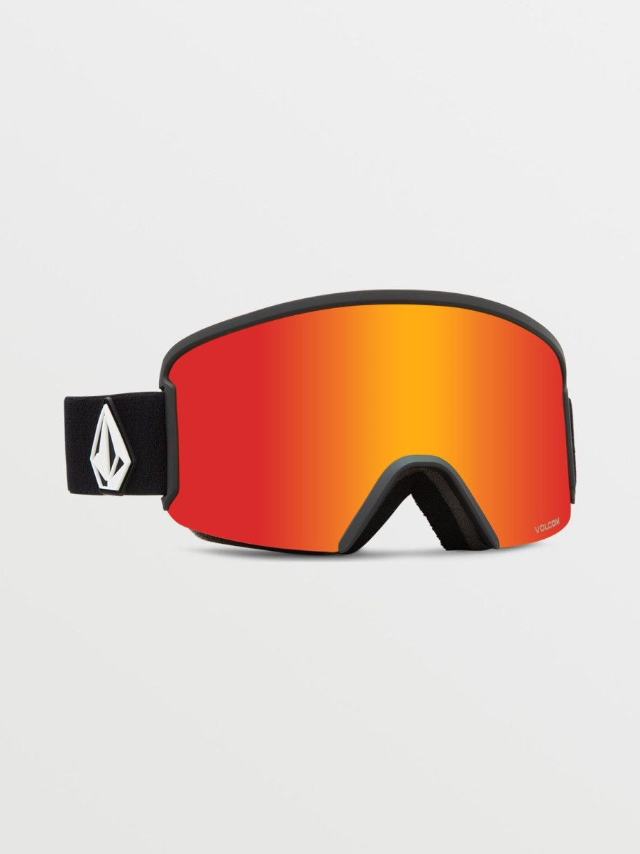 Men Volcom Goggles | Garden Goggle - Matte Black/Chrome Red