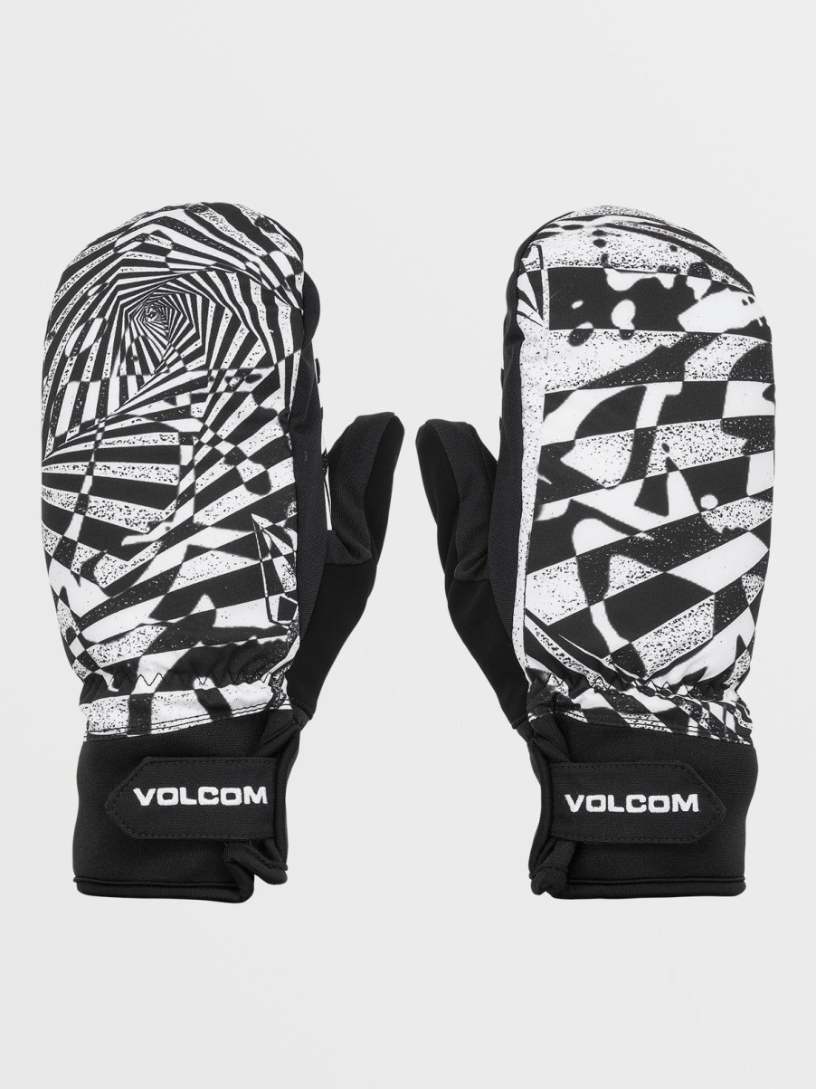 Men Volcom Gloves & Mitts | Mens V.Co Nyle Mitts Black White