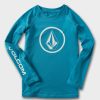 Kids Volcom Rashguards | Little Boys Lido Solid Long Sleeve Rashguard Barrier Reef