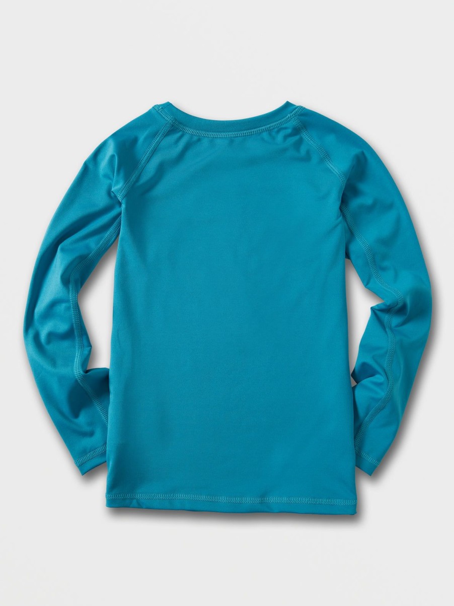 Kids Volcom Rashguards | Little Boys Lido Solid Long Sleeve Rashguard Barrier Reef