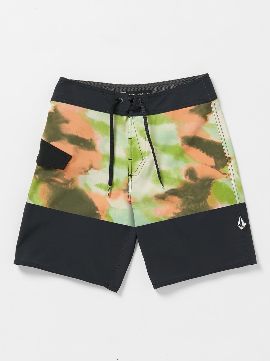 Kids Volcom Boardshorts & Trunks | Big Boys Utopia Block Mod-Tech Boardshorts Black