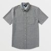 Men Volcom Shirts & Flannels | Everett Oxford Short Sleeve Shirt Black