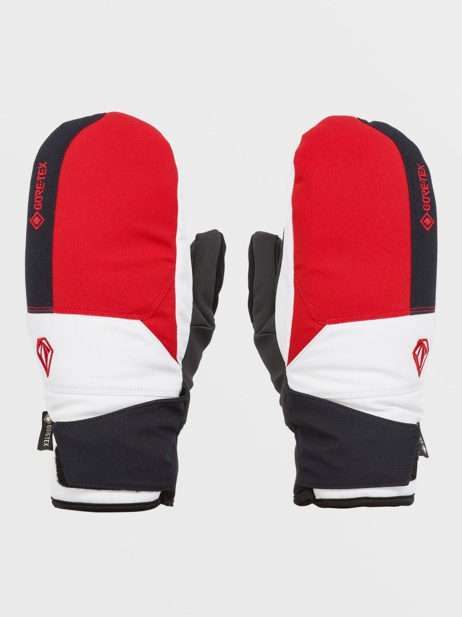 Men Volcom Gloves & Mitts | Mens Stay Dry Gore-Tex Mitts Red