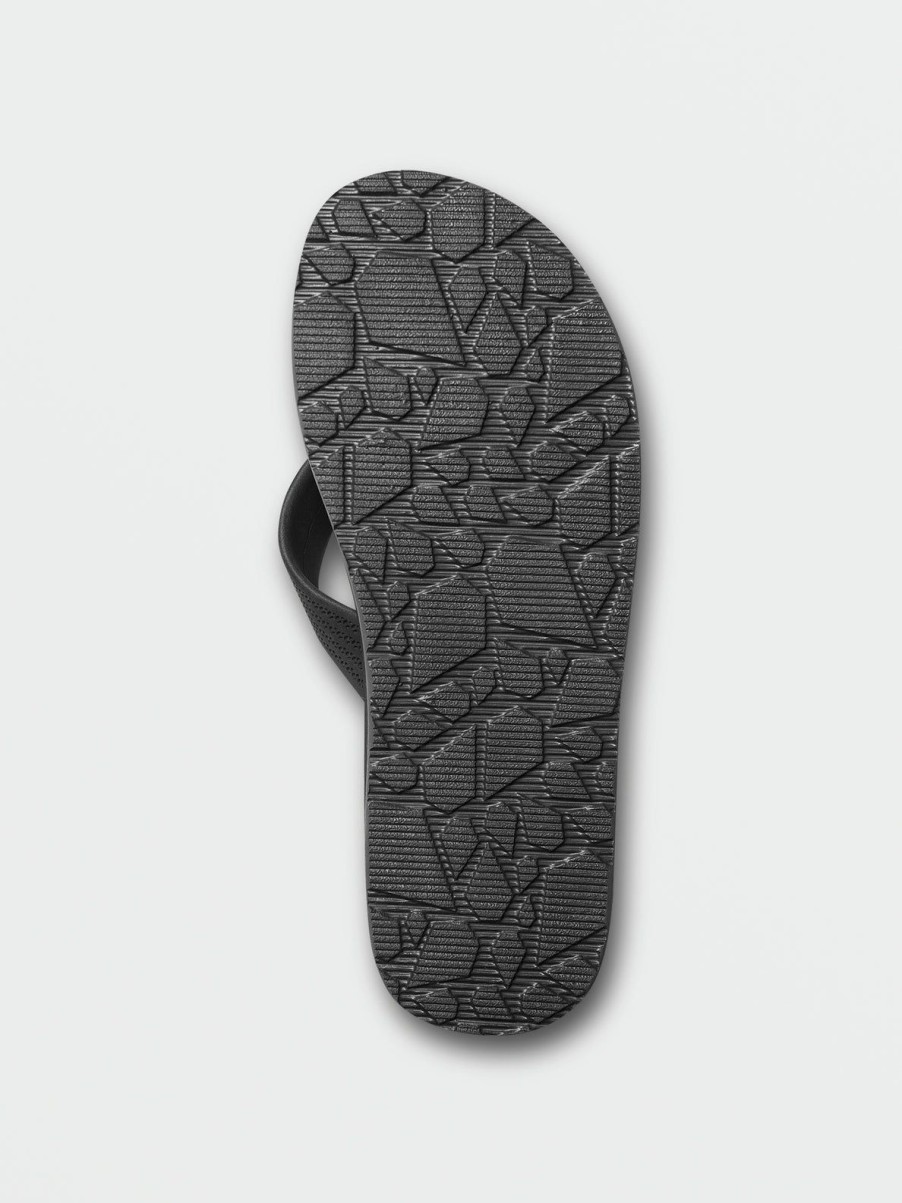 Men Volcom Sandals | Daycation Sandals Black Destructo