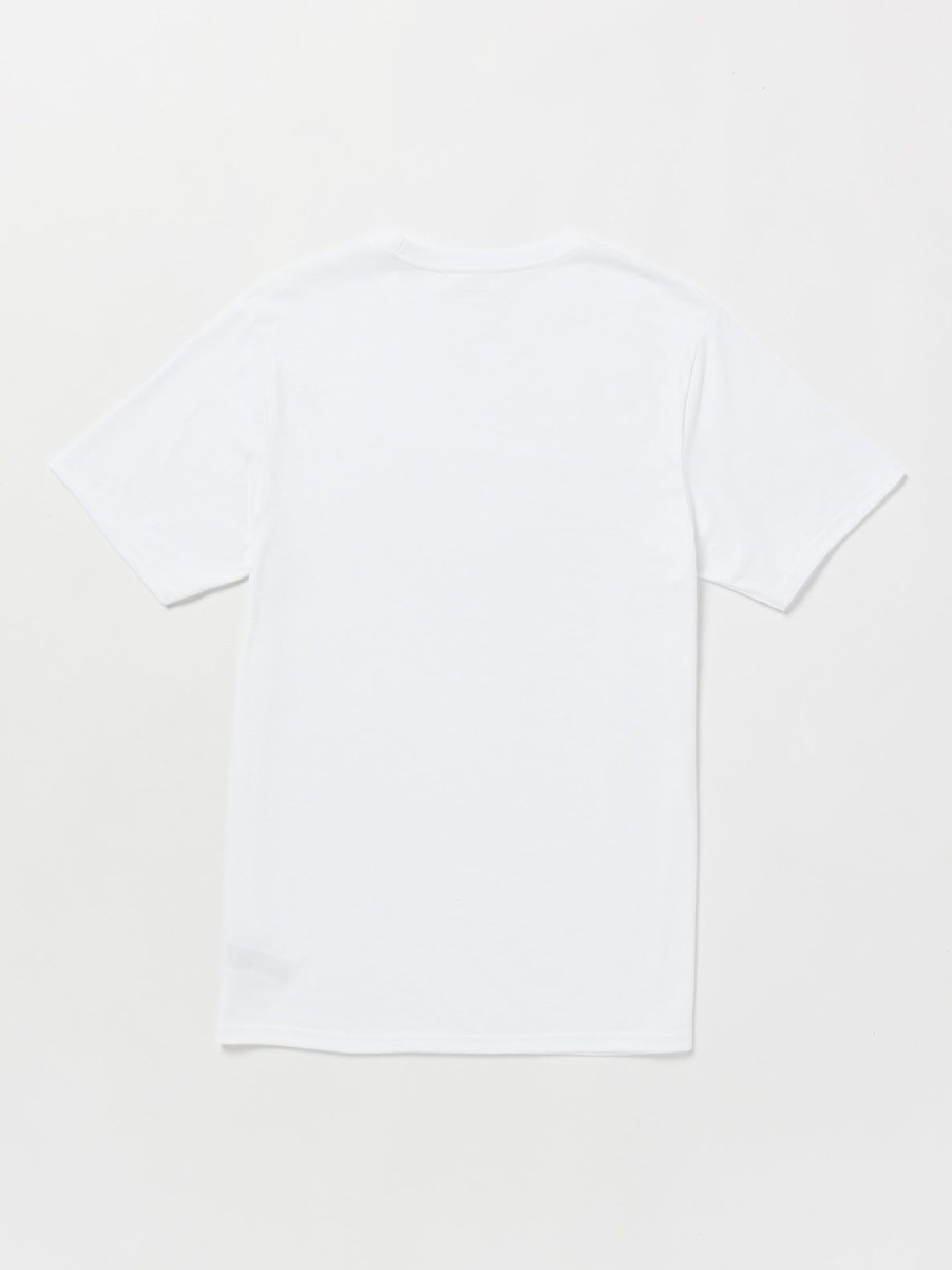 Men Volcom Hiking | Stone Tech Short Sleeve Tee White