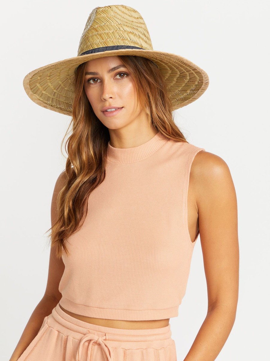 Women Volcom Hiking | Throw Shade Straw Hat - Black Natural