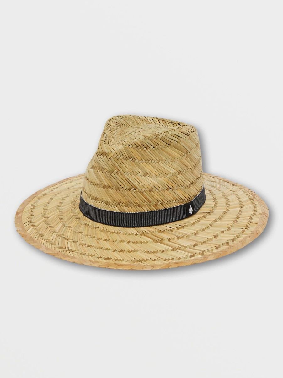 Women Volcom Hiking | Throw Shade Straw Hat - Black Natural