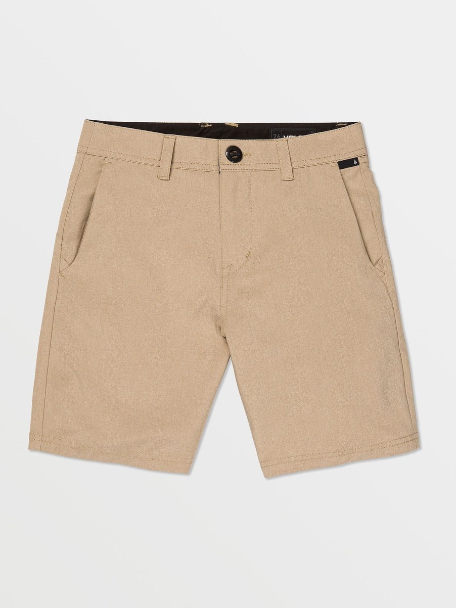 Boys Volcom Shorts | Big Boys Frickin Cross Shred Static Hybrid Shorts Dark Khaki