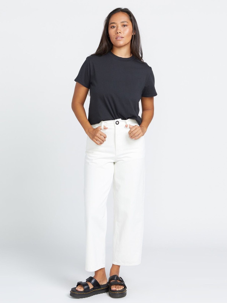 Women Volcom Bottoms | Weellow Jeans Star White